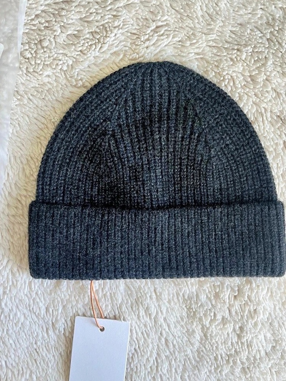 Quince Mongolian Cashmere Ribbed Beanie Black